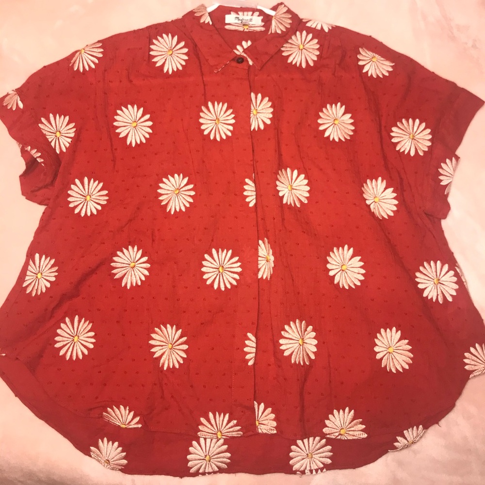 Madewell medium floral button down NWT